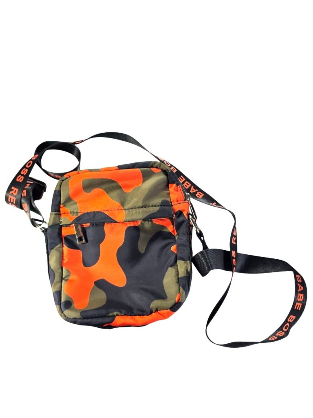 Camouflage Crossbody Bag Small Babe Boss Respect Adjustable Strap Purse